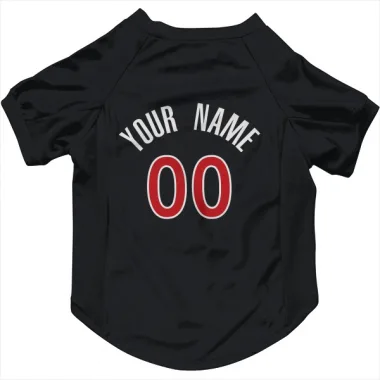 Black Toronto Raptors Custom    Red Dog & Cat Pet Jersey