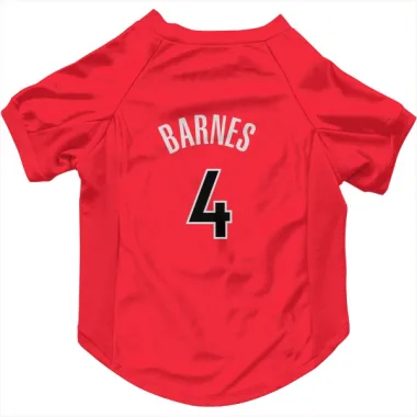 Red Toronto Raptors Scottie Barnes   Dog & Cat Pet Jersey